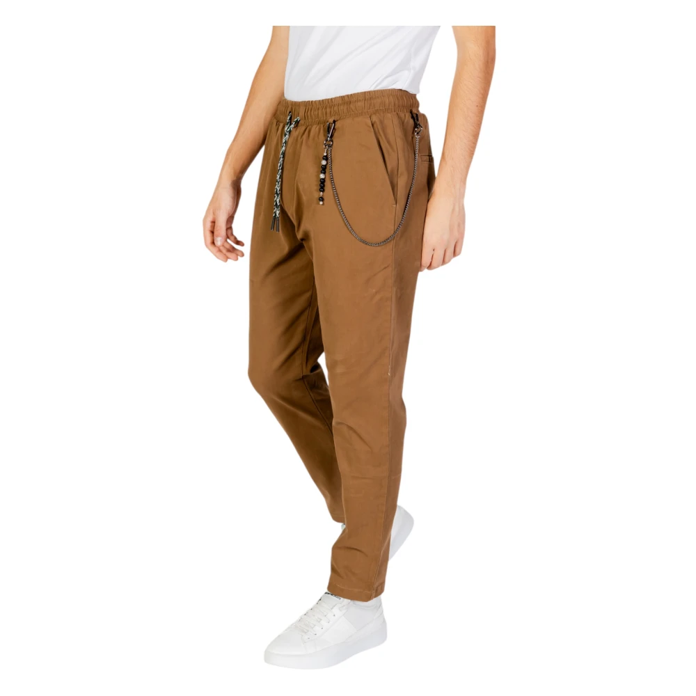 Gianni Lupo Bruine Vetersluiting Broek Herfst Winter Brown Heren