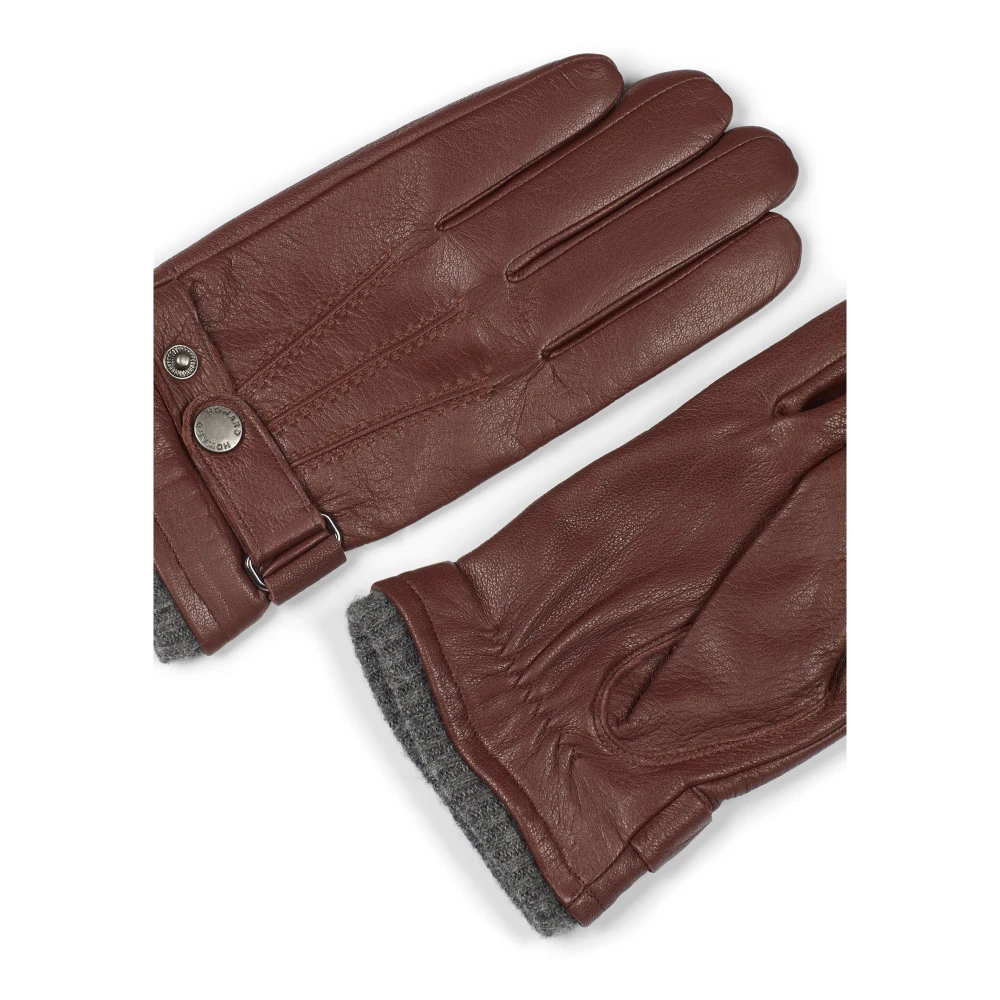 Howard London Bruine Leren Handschoenen Klassiek Model Brown Heren