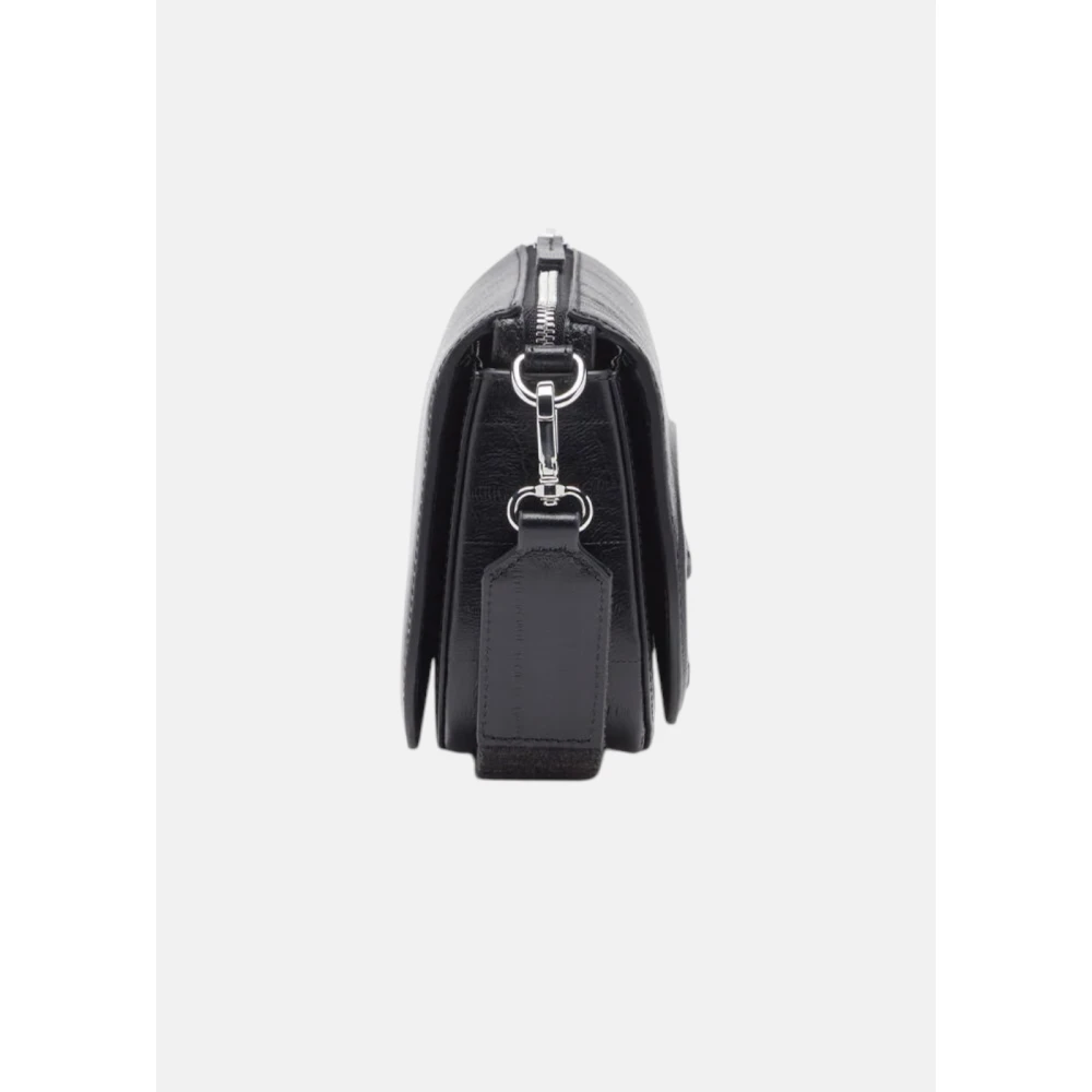 Diesel Premium Leren Cameratas Messenger Stijl Black Heren