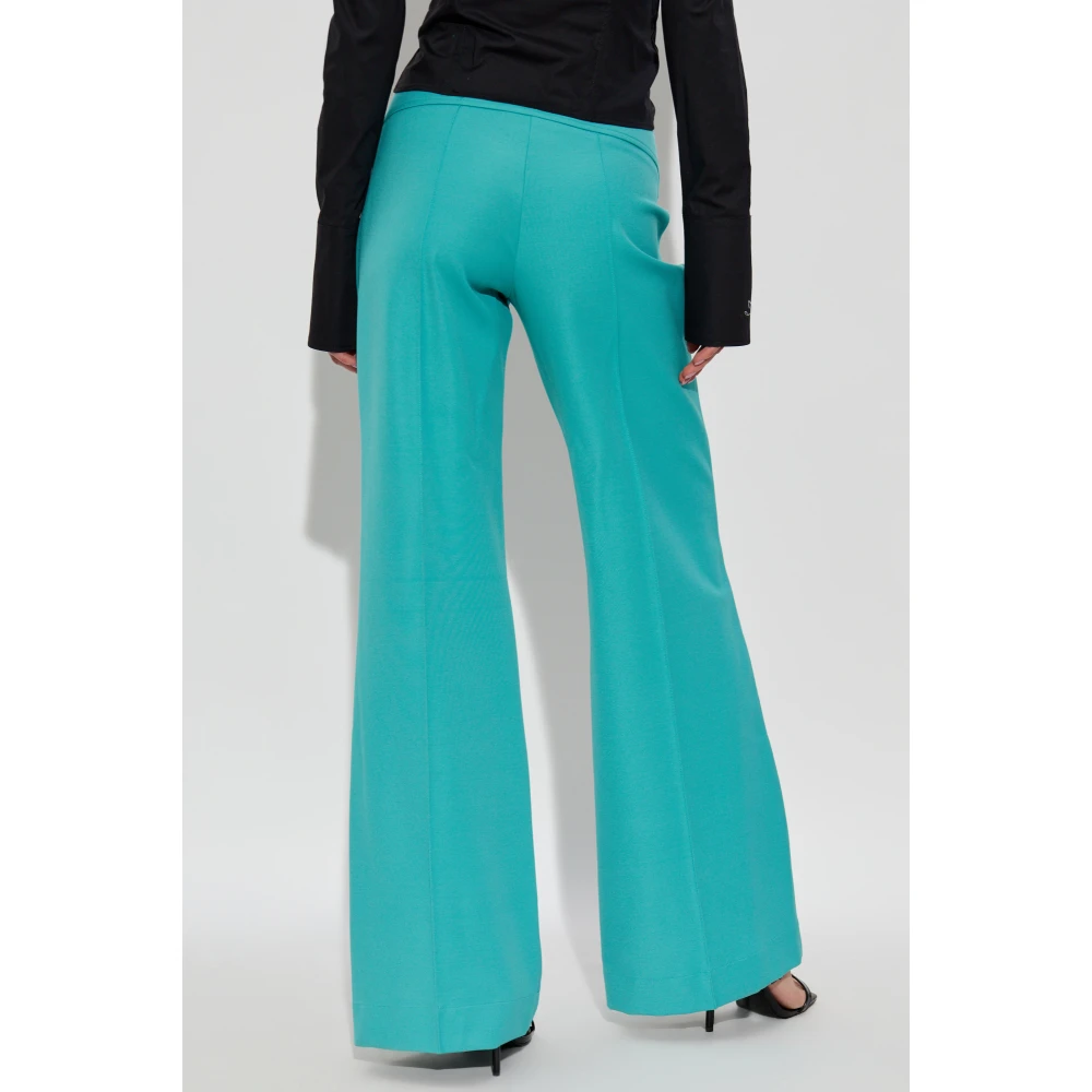 Versace Jeans Couture Broek met stiksels op de benen Blue Dames