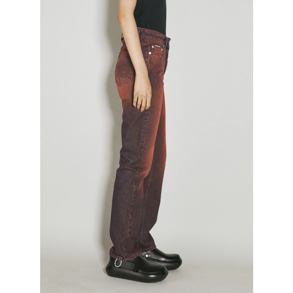 Eytys Ombre Jeans met Handtekening Borduurwerk Brown Dames