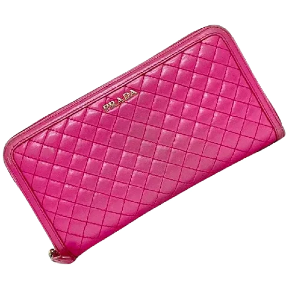 Prada Vintage Pre-owned Leather wallets Pink Dames