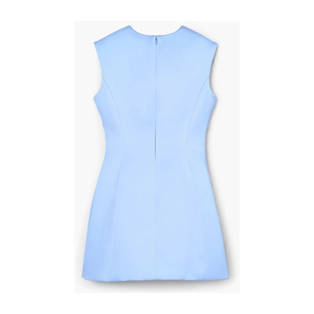 Marc Jacobs Blauwe mouwloze satijnen jurk Blue Dames
