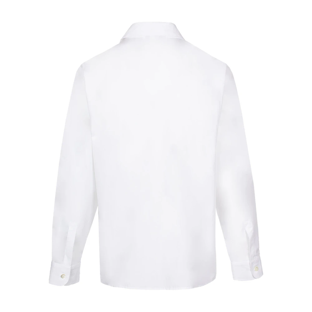Emporio Armani Katoenen Overhemd met Bloemenkraag White Dames