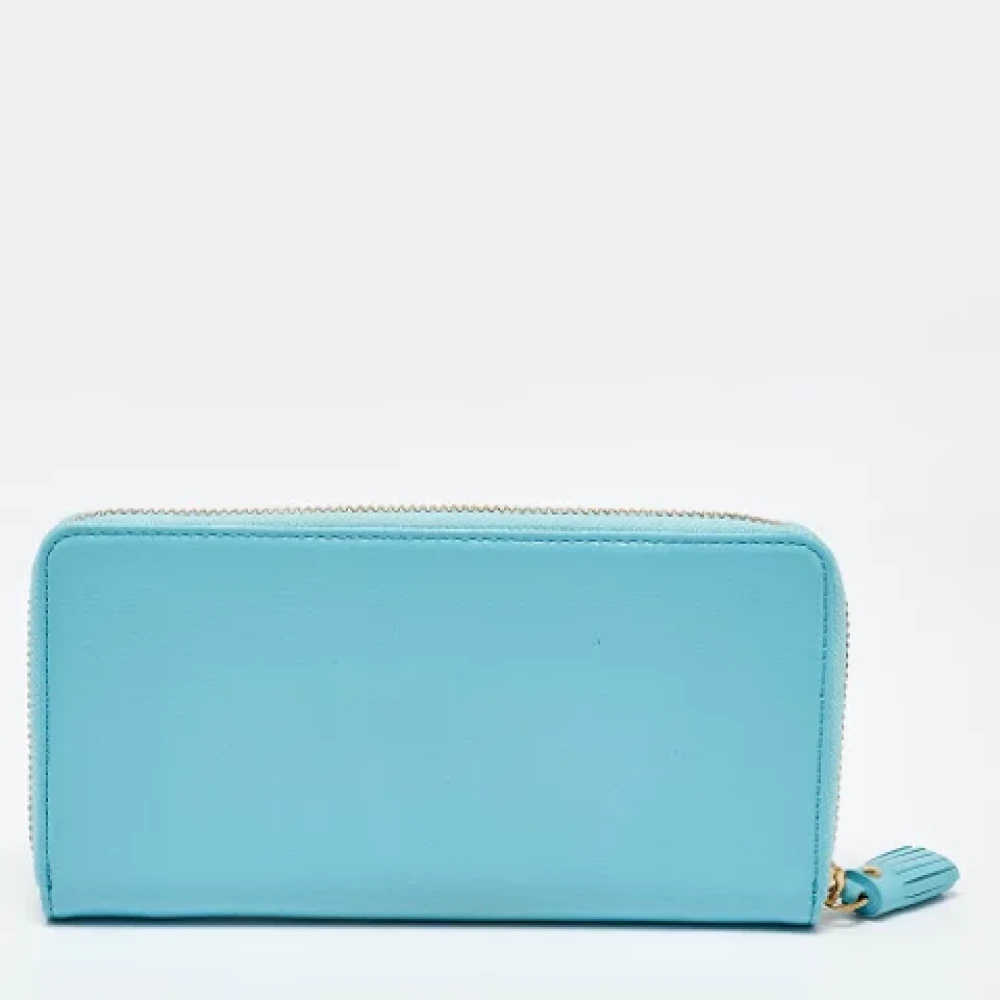 Anya Hindmarch Pre-owned Leather wallets Blue Dames