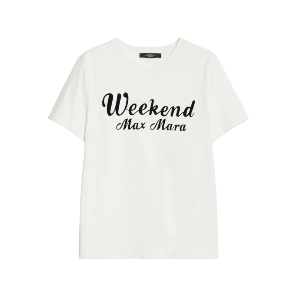 Max Mara Weekend Katoenen Print T-shirt White Dames