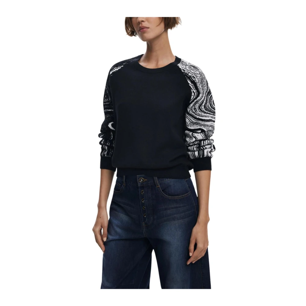 Desigual Damen Schwarz Strickwaren, K, Xsgröße: