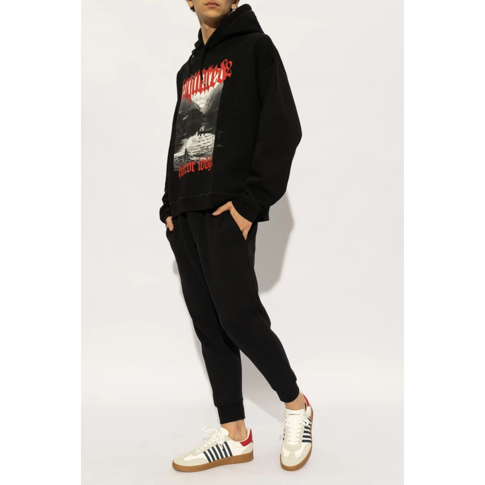 Dsquared2 Sweatshirt met logo Black Heren