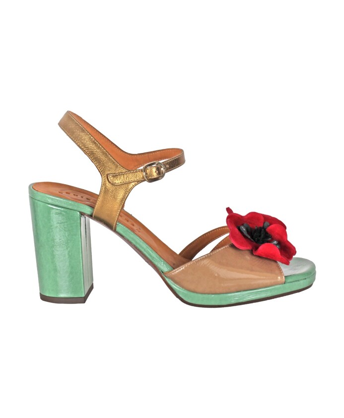 bronze-leather-sandal-with-suede-flower