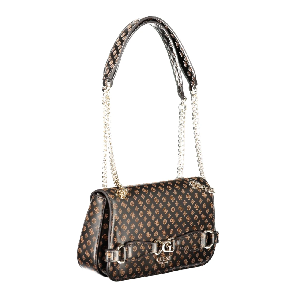 Guess Bruine Arlena Logo Ketting Schoudertas Brown Dames