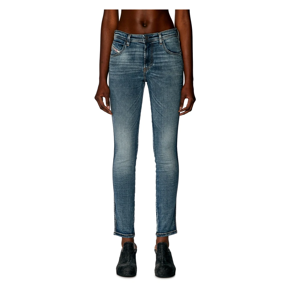 Diesel Skinny Jeans 2015 Babhila Blue Dames