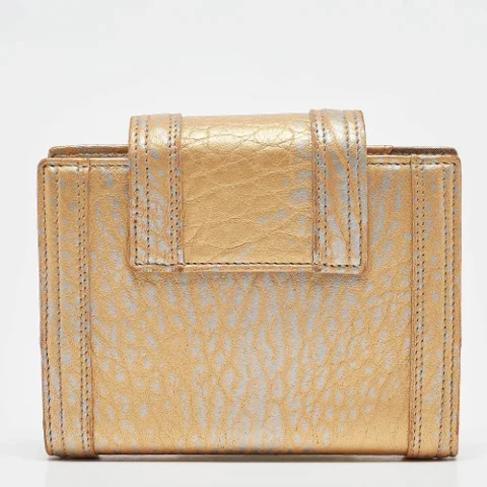 Fendi Vintage Pre-owned Leather home-office Yellow Dames