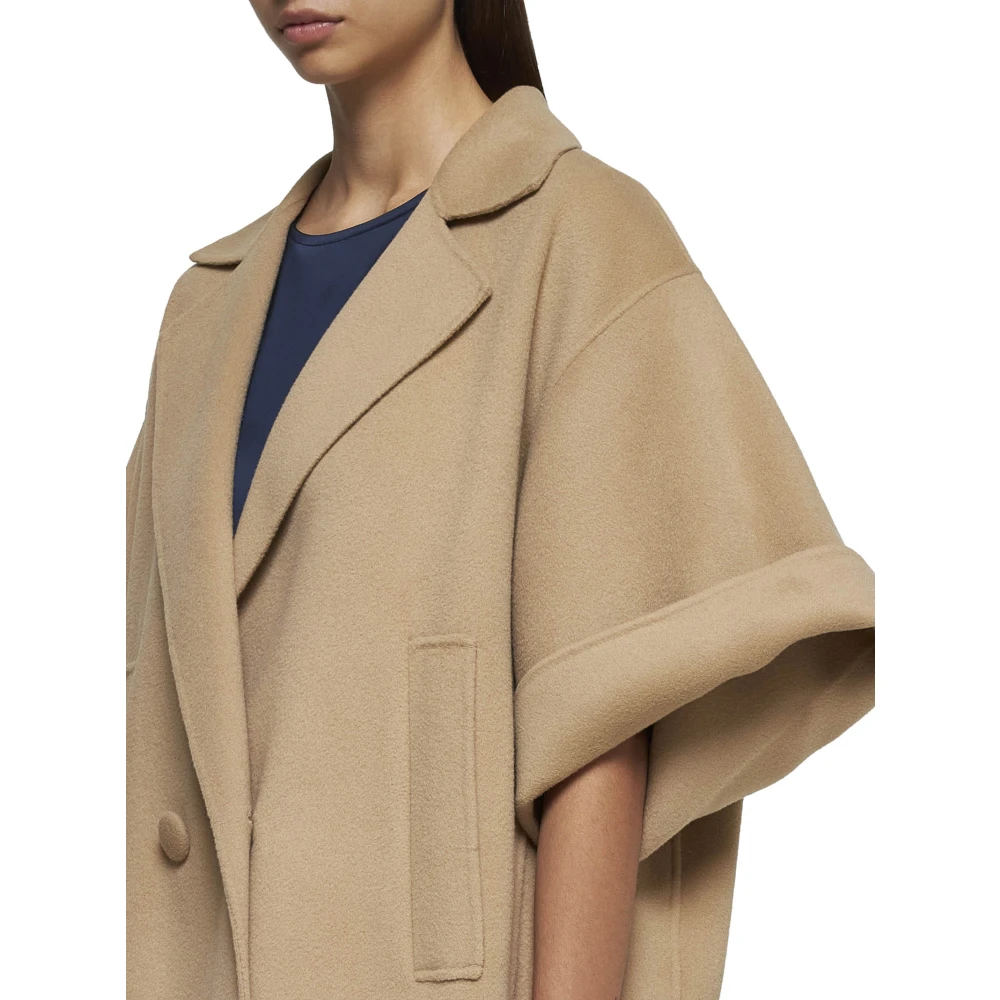 Max Mara Weekend Beige Navarra Jas met Kimono Mouwen Beige Dames