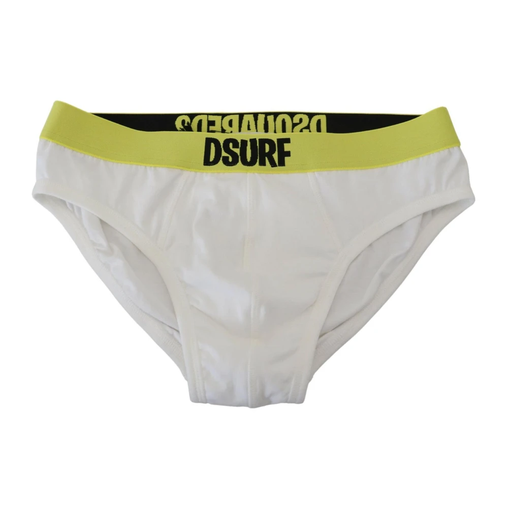 Dolce & Gabbana Witte Surf Heren Slip Katoen Stretch White Dames