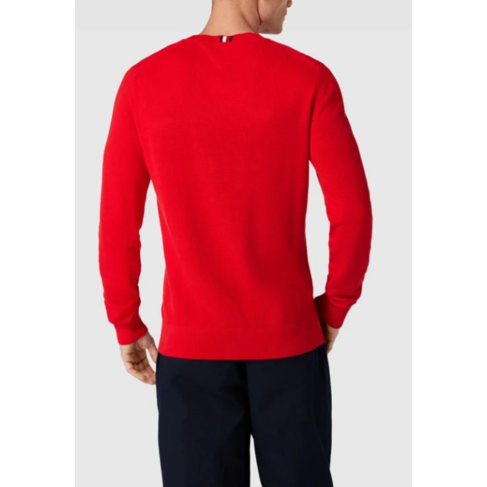 Tommy Hilfiger Heren Chain Ridge C-Hals Trui Red Heren