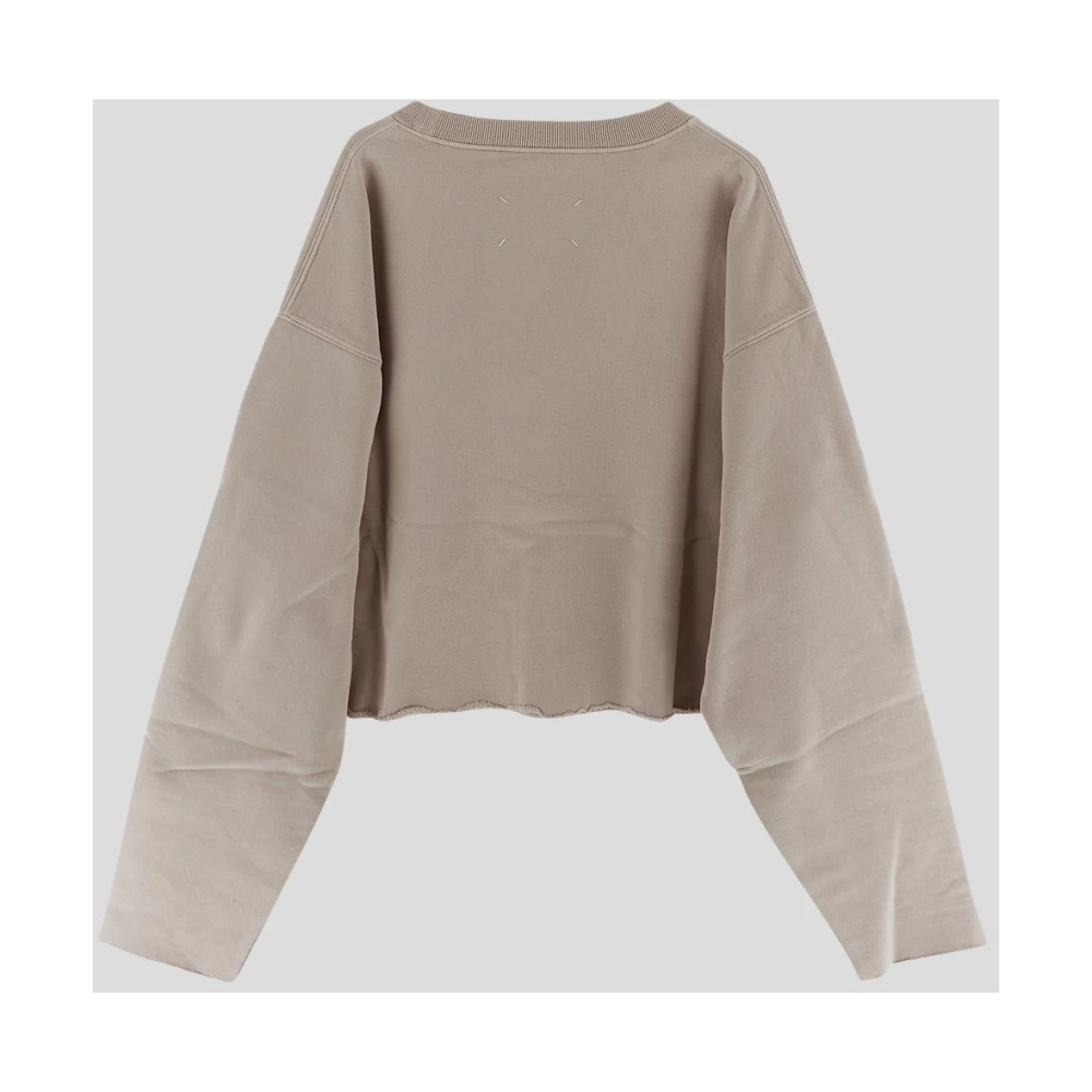 Maison Margiela Katoenen Logo Sweatshirt Pink Dames