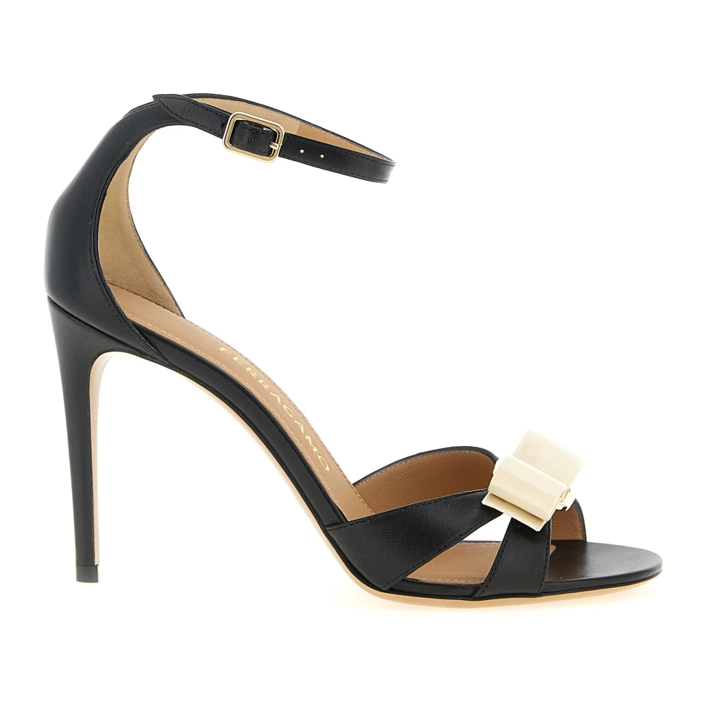 Ferragamo Women's Black High Heel Sandals, 6 Uk, Roxy Sandal