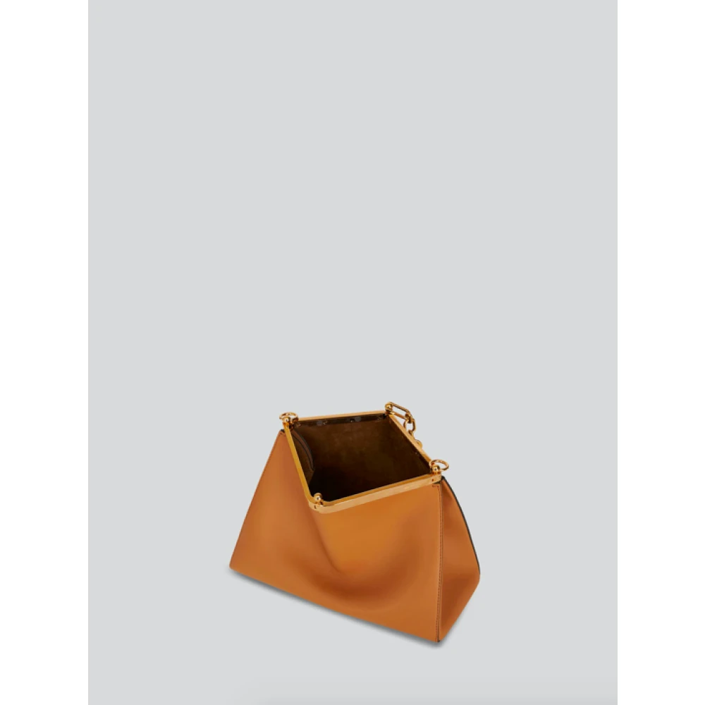 ETRO Iconische Vela Media Leren Tas Brown Dames