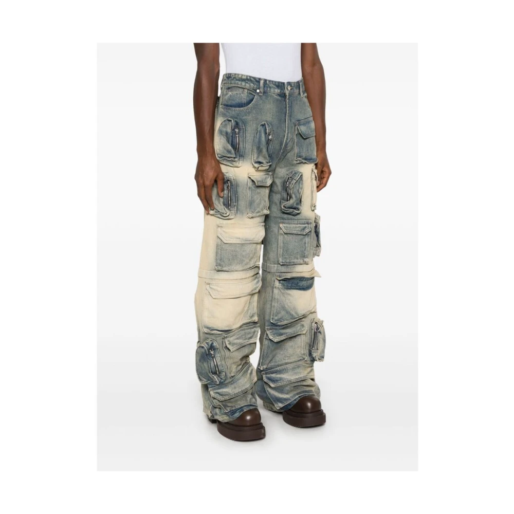 Who Decides War Rave Cargo Denim Broek Blue Heren