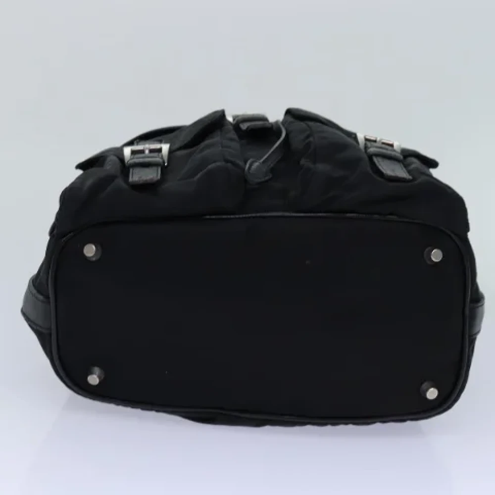 Prada Vintage Pre-owned Fabric backpacks Black Dames