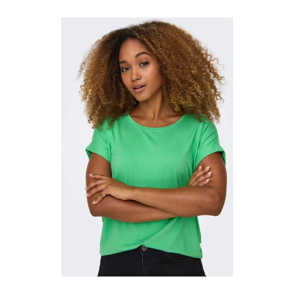 Only Moster Short Sleeves O-Neck Top Green Dames