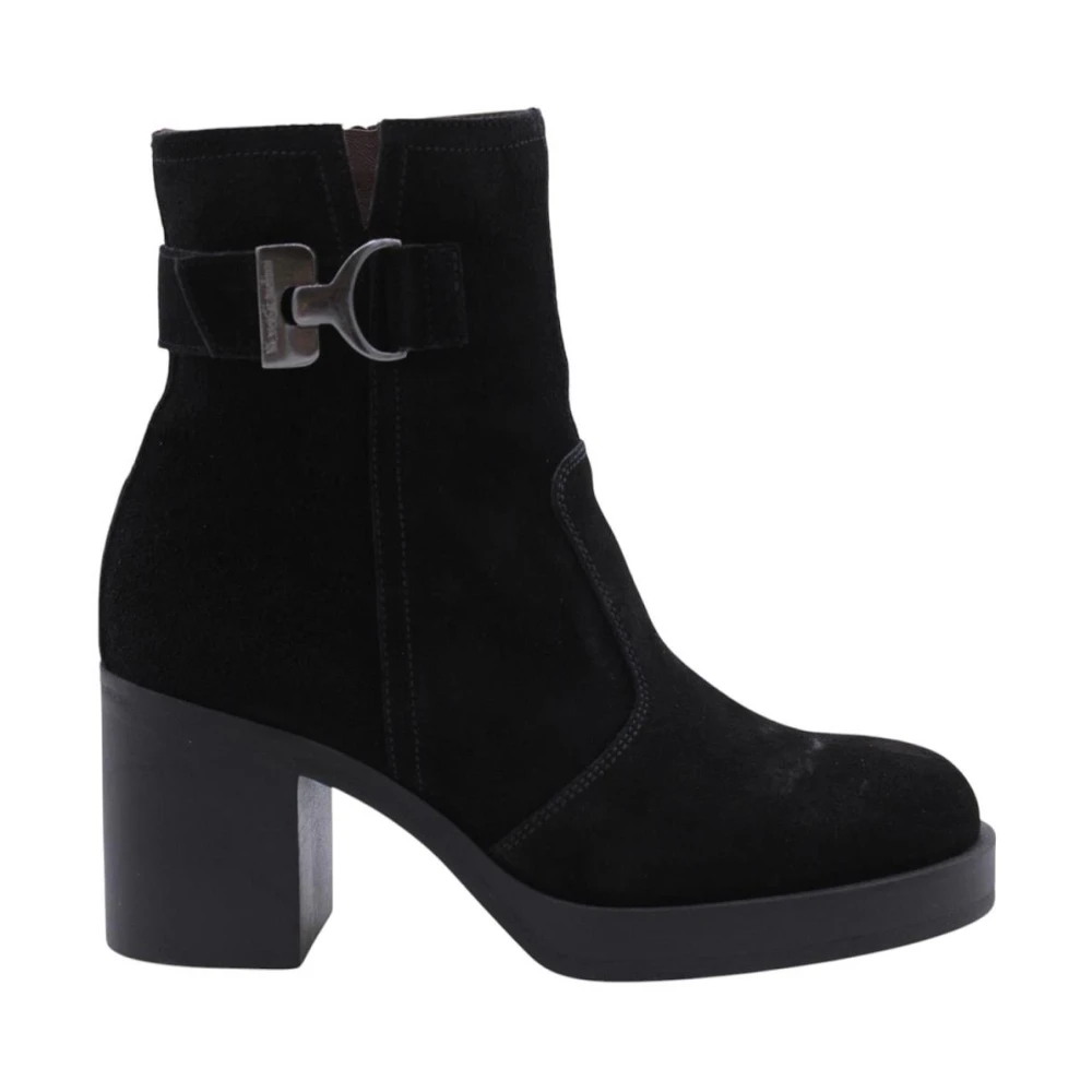 Nerogiardini Women's Black Heeled Boots, 4 Uk, Stylish Ankle Boots Galabovo