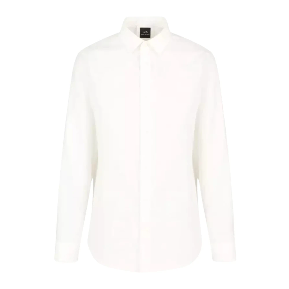 Armani Exchange Men's White Camicia Logo Allover - Casual Shirts - Xl - Shirts