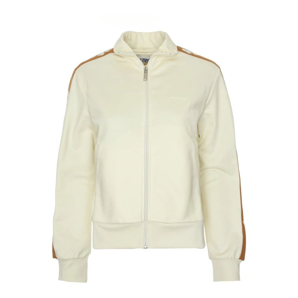 Autry Trainingsjack met klavermotief en rits Beige Heren