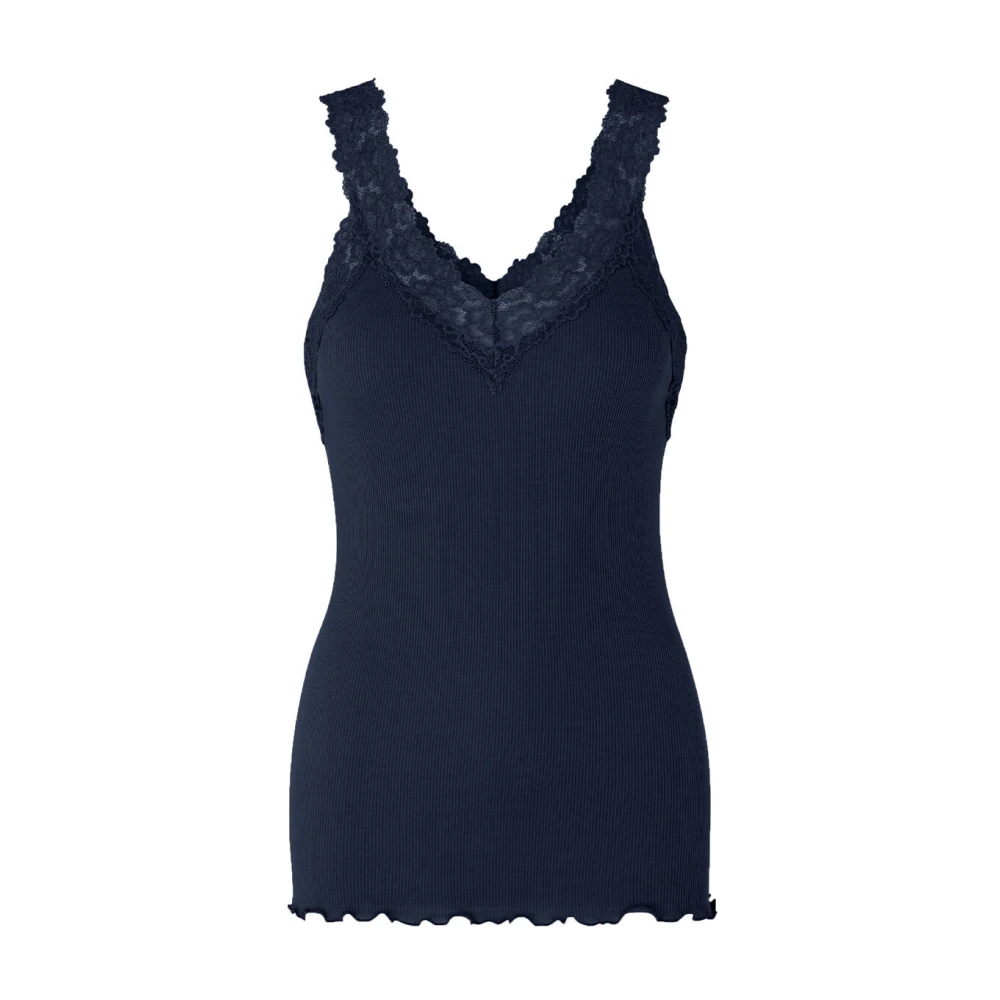 Rosemunde Mouwloze Kant Top Bernadine Blue Dames