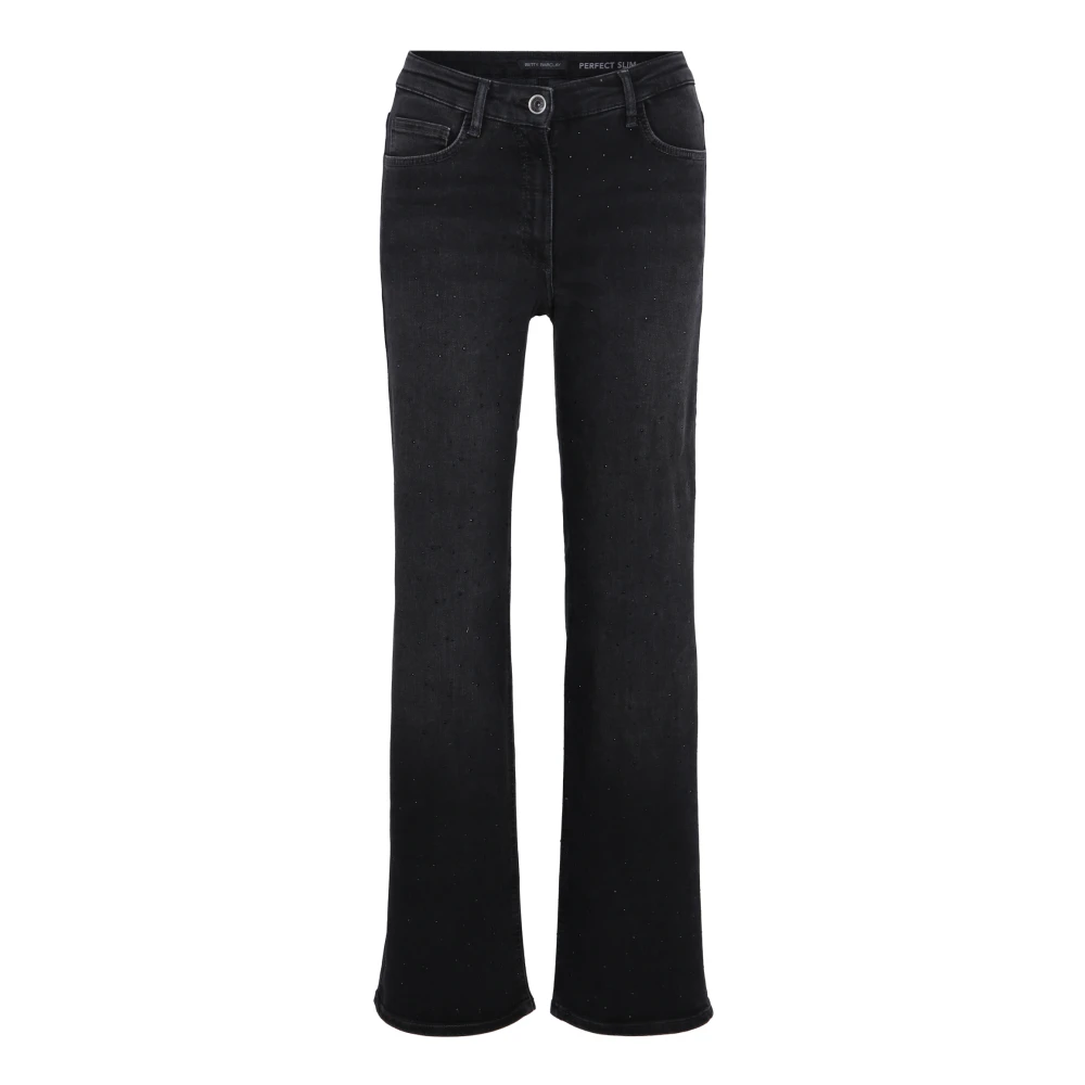 Betty Barclay Glitter-Look Stretch Broek Black Dames