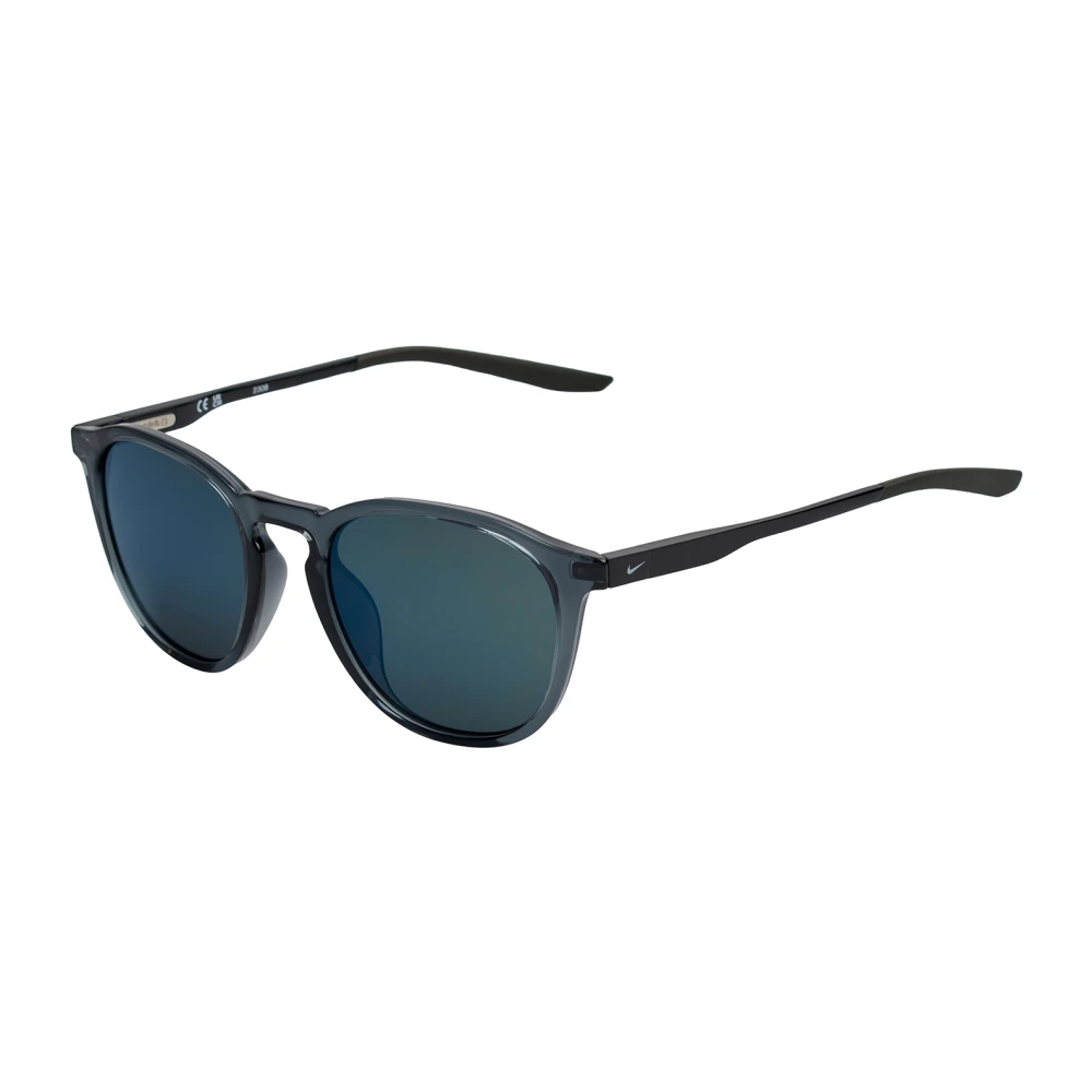 Nike Unisex Black Sunglasses, One Size, Round Sunglasses With Injected Frame