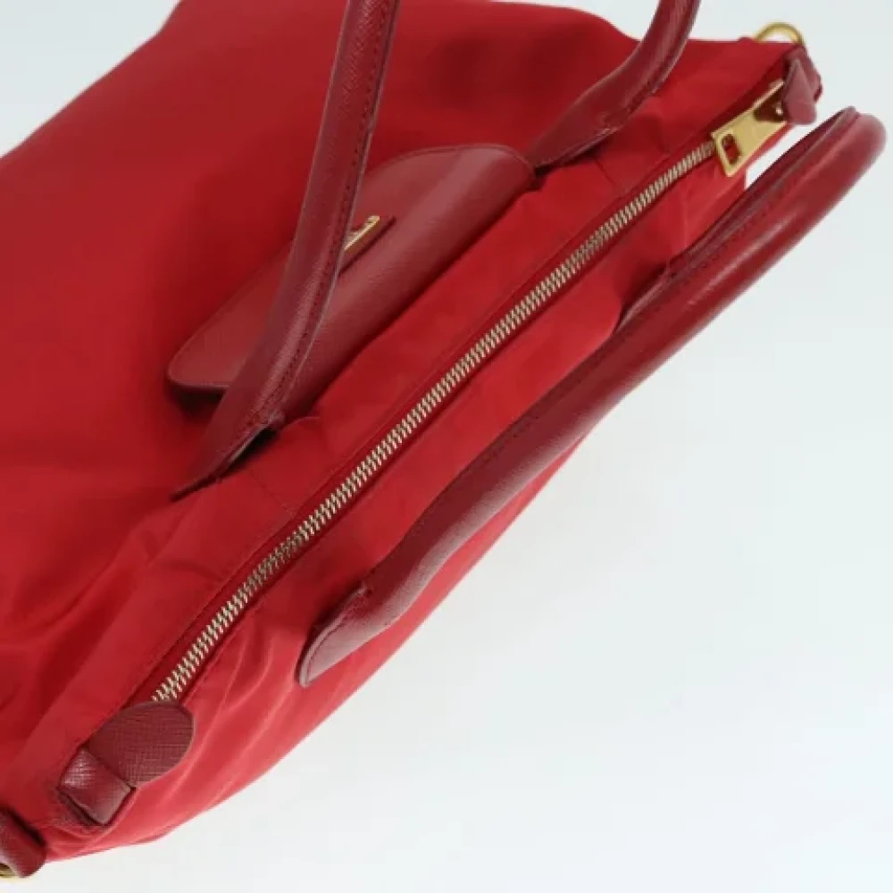 Prada Vintage Pre-owned Leather handbags Red Dames