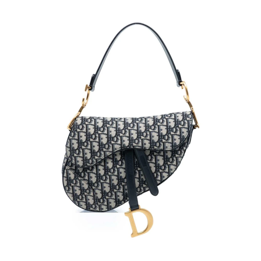 Dior Vintage Women's Blue Pre-Owned Saddle Bag