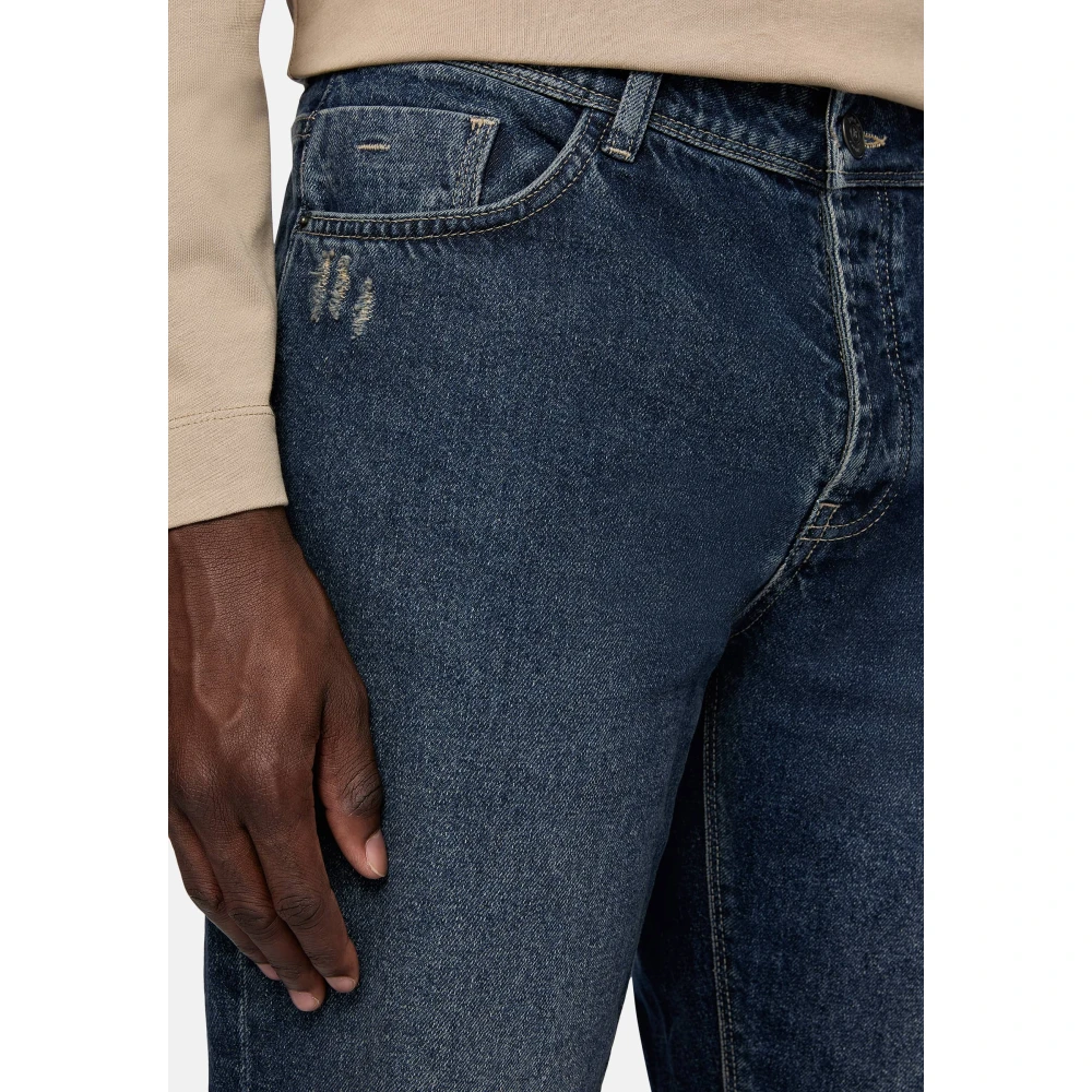 Boggi Milano Stretch Denim Jeans Blue Heren