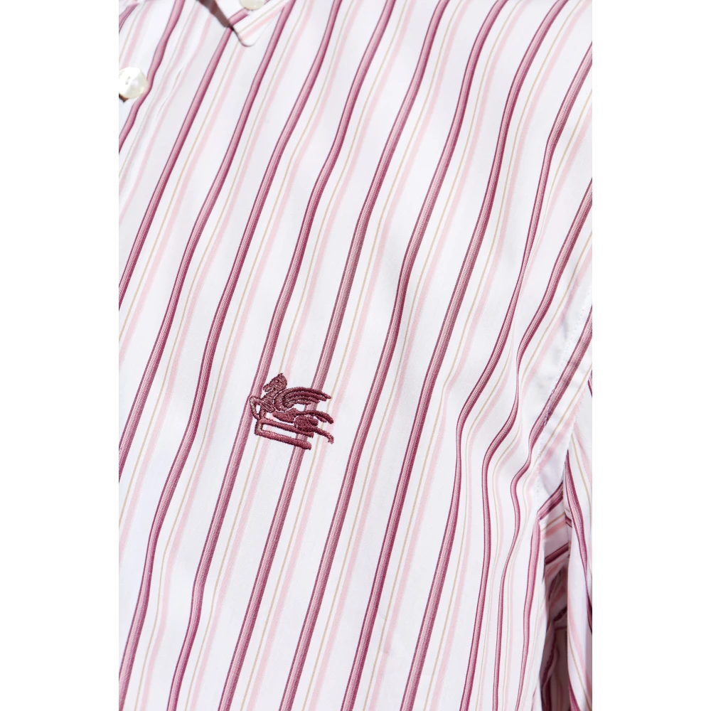 ETRO Gestreept overhemd Pink Heren