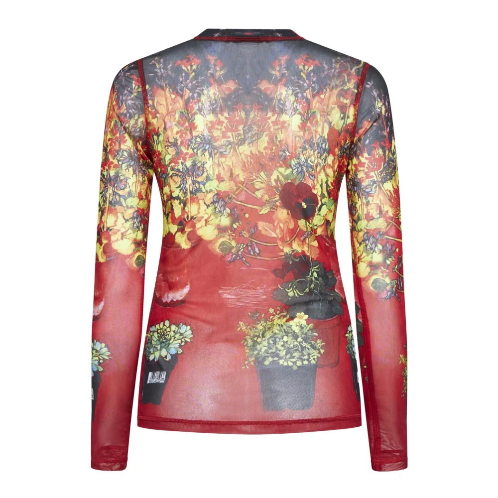 JW Anderson Bloemenprint Crew Neck Top Multicolor Dames