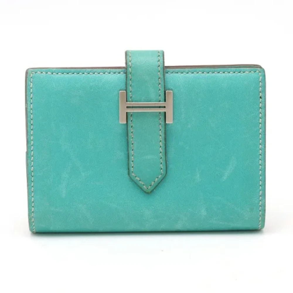 Hermès Vintage Pre-owned Leather wallets Green Dames