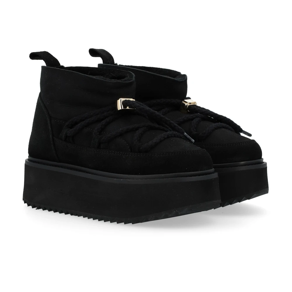 Inuikii Klassieke Lage Platform Zwarte Schoenen Black Dames