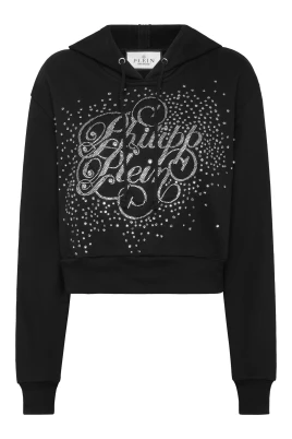 Hoodie Sweatshirt Crop Strass