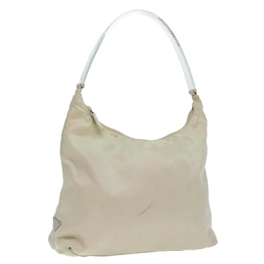 Prada Vintage Pre-owned Nylon handbags Beige Dames