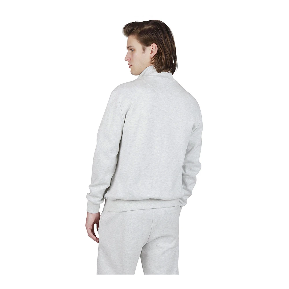 Eleventy Luxe Katoen Jersey Volledige Rits Sweater Gray Heren