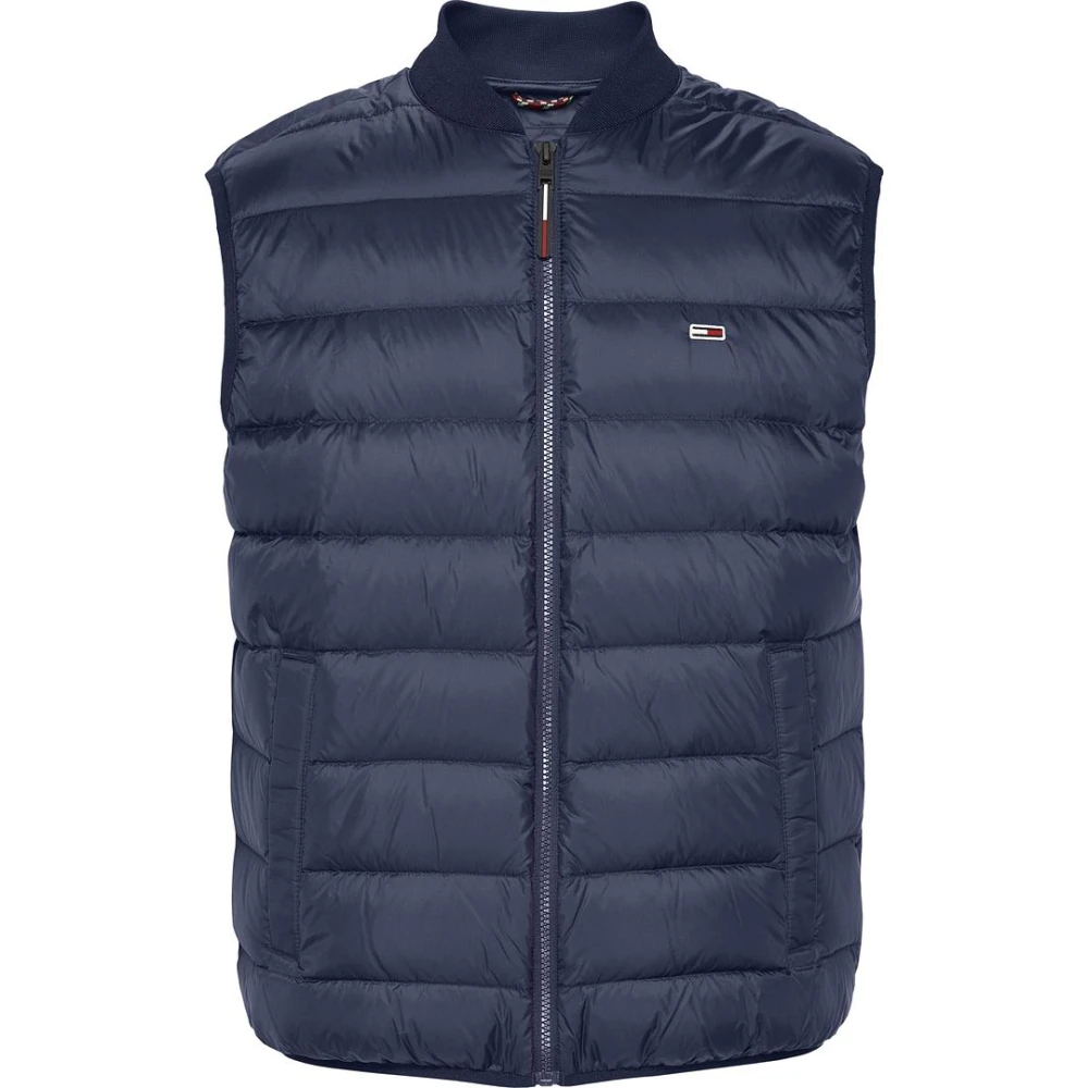 Tommy Jeans Men's Blue Packable Light Down Vest - Waistcoats - Xs - Jackets