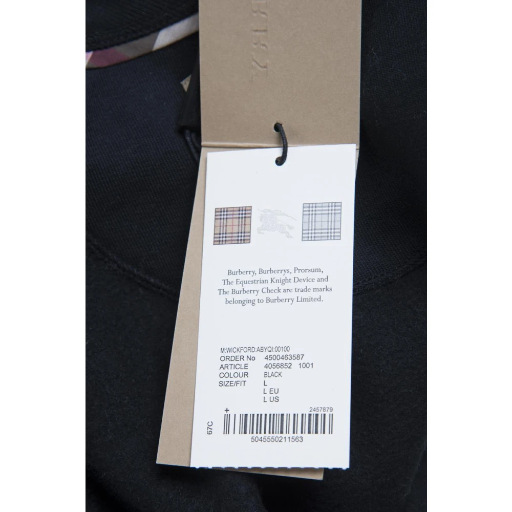 Burberry Wickford Hoodie Sweater Black Heren