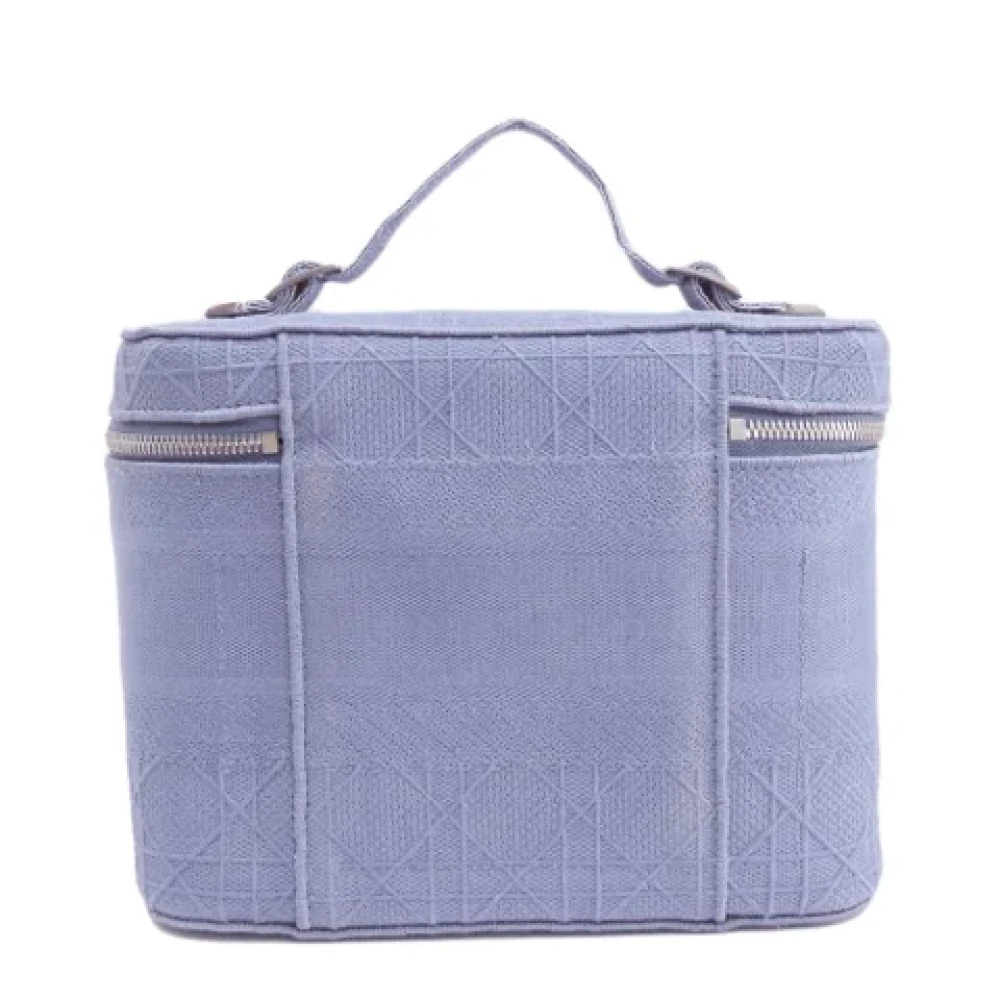 Dior Vintage Pre-owned Canvas handbags Blue Dames