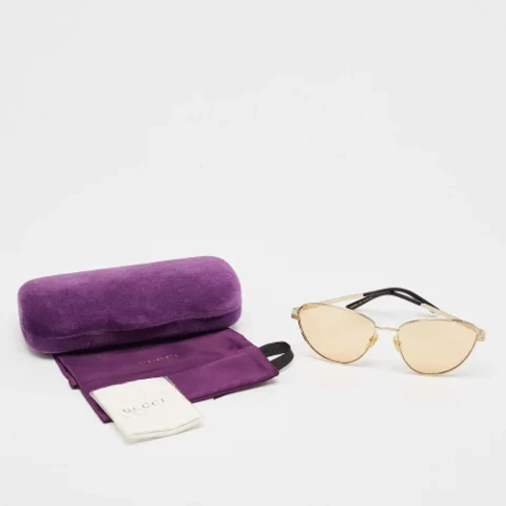Gucci Vintage Pre-owned Acetate sunglasses Yellow Dames