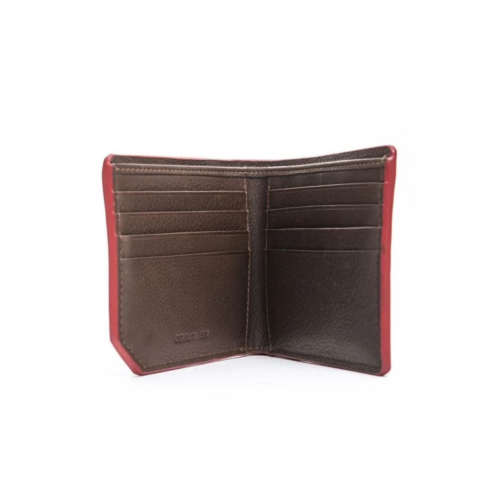 Cerruti 1881 Leren portemonnee met voorlogo Brown Heren
