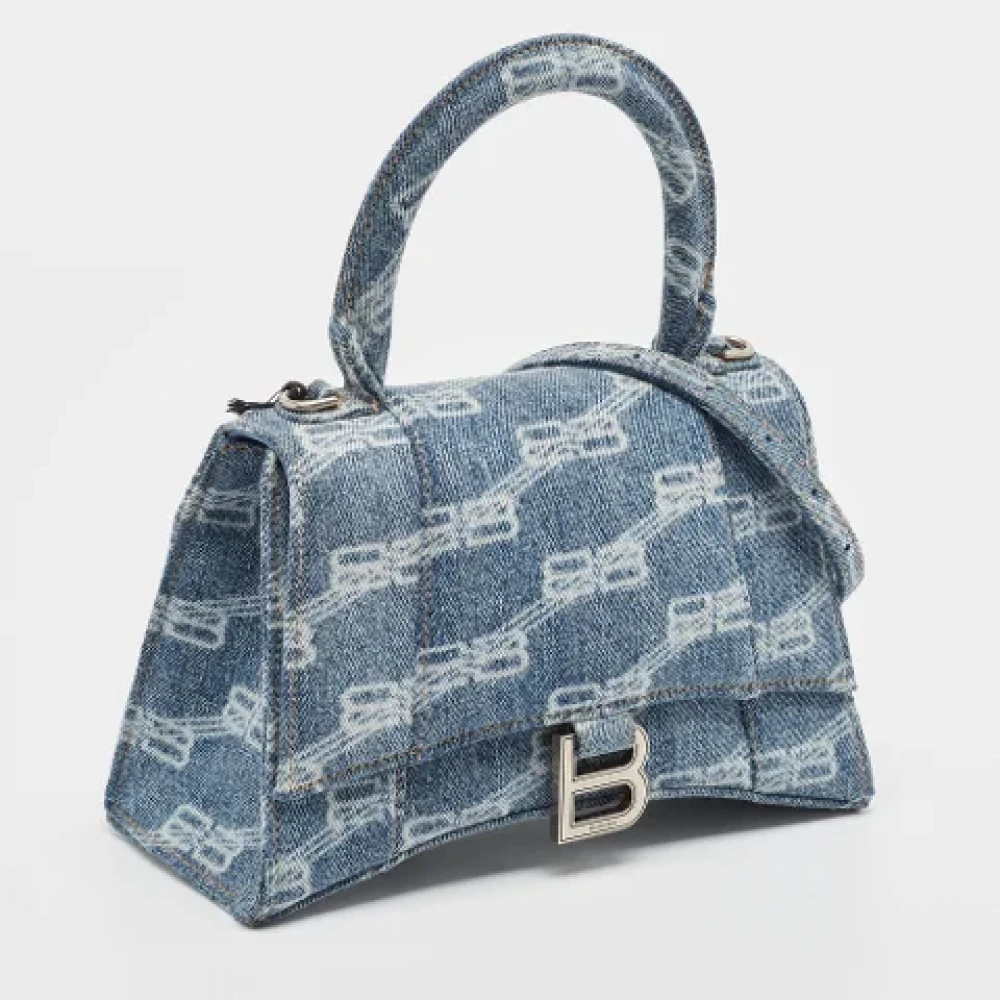 Balenciaga Vintage Pre-owned Denim handbags Blue Dames