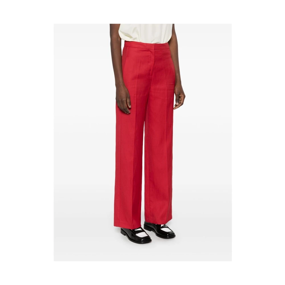 Loulou Studio Rode Kardinaal Ritszak Broek Red Dames