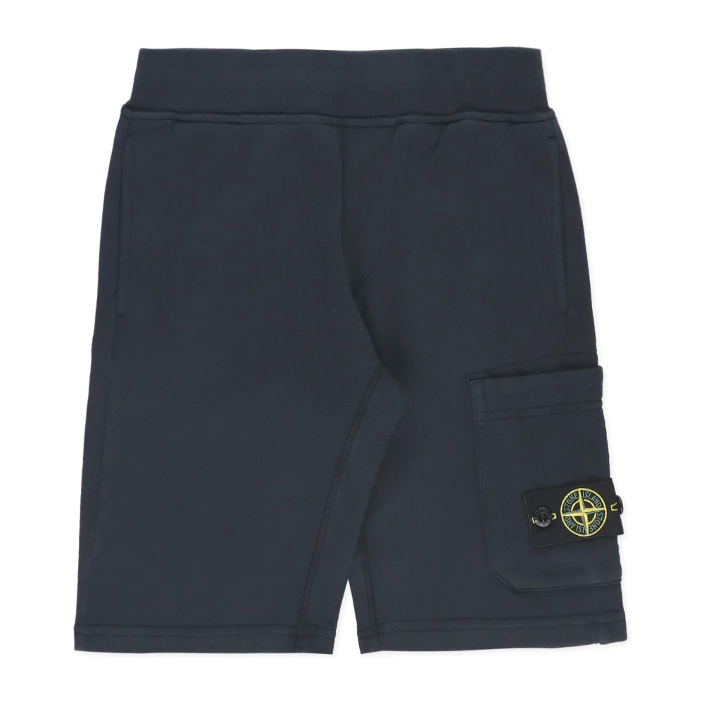 Stone Island Blå Bermuda Shorts med Dragsko Blue, Pojke