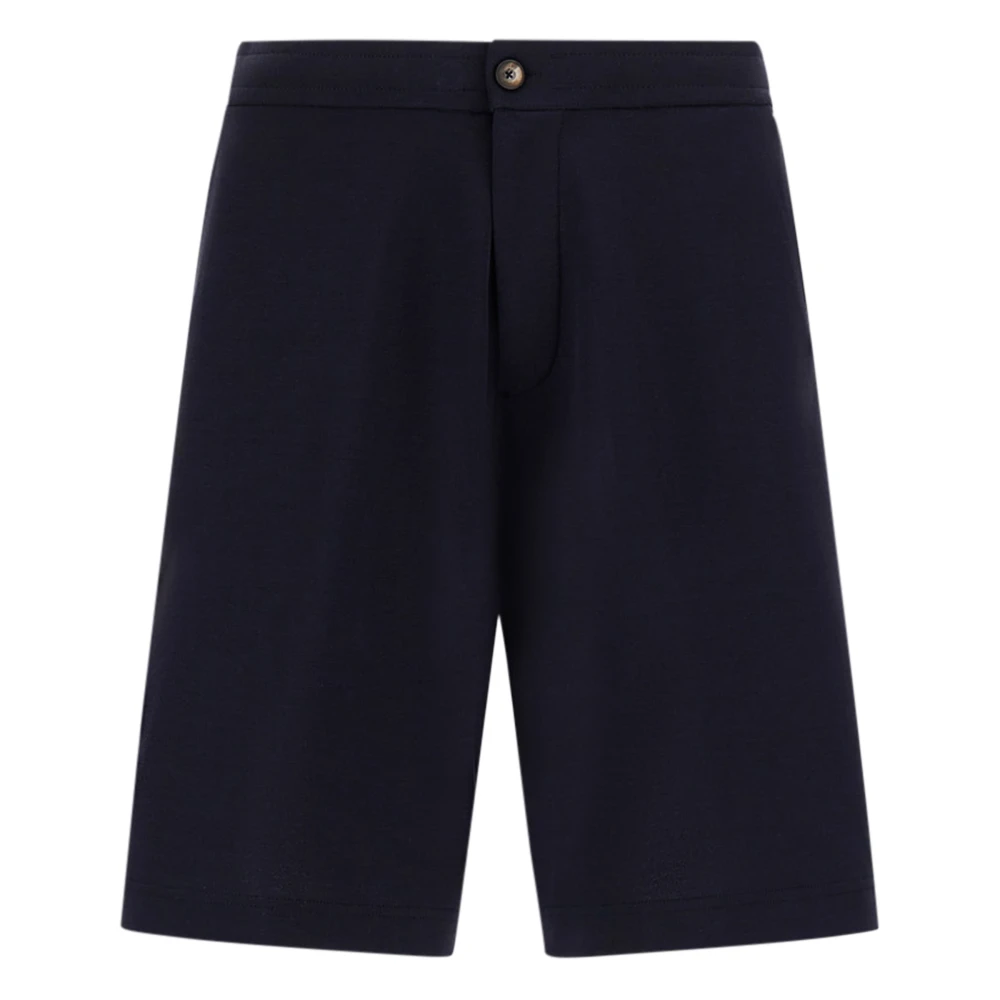 Herno Men's Blue Casual Shorts, L, Shorts In Jersey Knit Effect